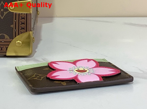 LV x TM Card Holder Sakura Brown Monogram Coated Canvas M13429 Replica