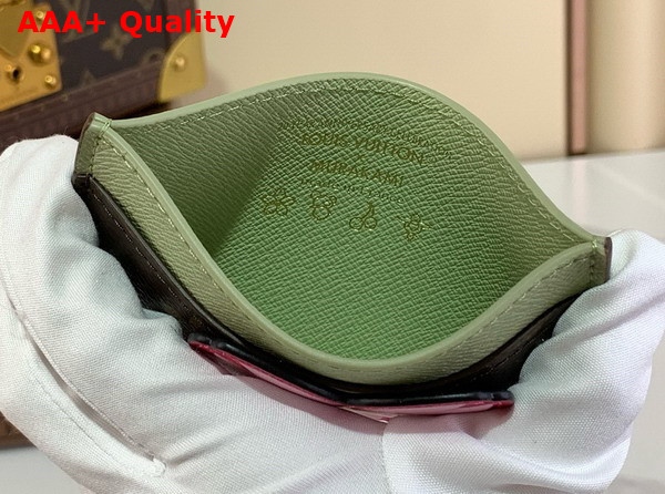 LV x TM Card Holder Sakura Brown Monogram Coated Canvas M13429 Replica