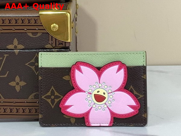 LV x TM Card Holder Sakura Brown Monogram Coated Canvas M13429 Replica