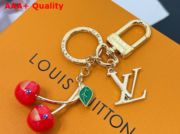 LV x TM Cerise Bag Charm in Gold Toned Metal M02476 Replica