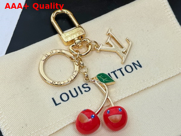 LV x TM Cerise Bag Charm in Gold Toned Metal M02476 Replica