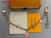 LV x TM Cherry Blossom Bag Chain Gold Toned Metal M02540 Replica