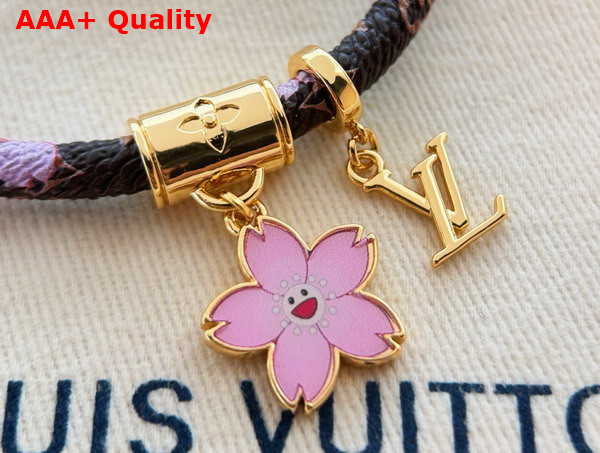 LV x TM Cherry Blossom Bracelet in Sakura Brown M8978F Replica