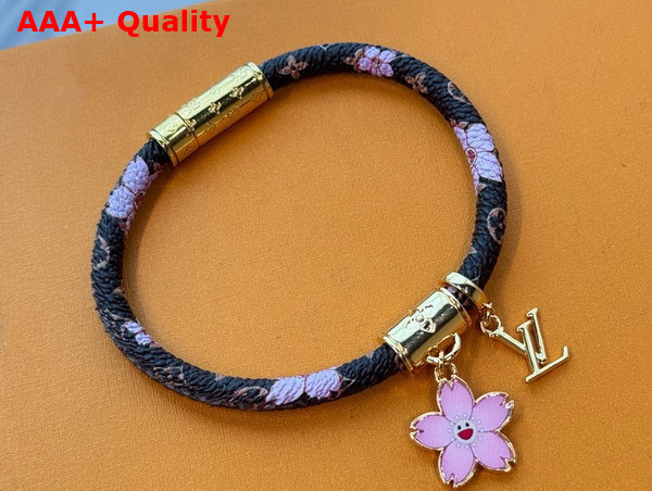LV x TM Cherry Blossom Bracelet in Sakura Brown M8978F Replica