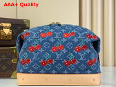 LV x TM Cosmetic Pouch GM in Monogram Cherry Denim M13893 Replica