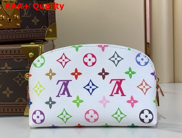 LV x TM Cosmetic Pouch PM in Multicolored Monogram Coated Canvas M13744 Replica