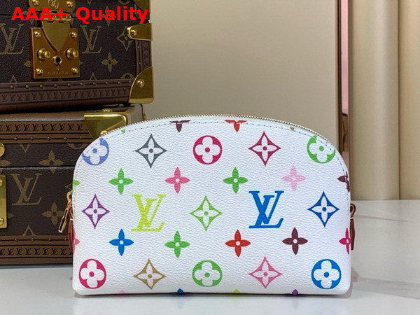 LV x TM Cosmetic Pouch PM in Multicolored Monogram Coated Canvas M13744 Replica