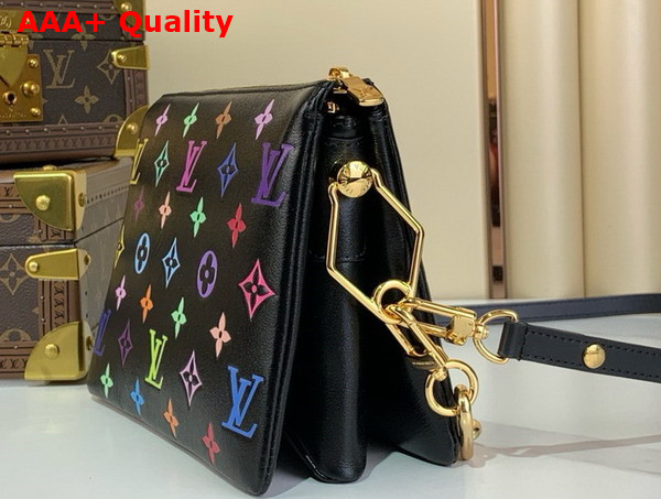 LV x TM Coussin BB Handbag in Black Multicolored Monogram Embossed Puffy Lambskin M13232 Replica