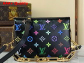 LV x TM Coussin BB Handbag in Black Multicolored Monogram Embossed Puffy Lambskin M13232 Replica