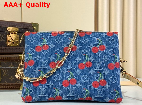 LV x TM Coussin PM in Monogram Cherry Denim M14978 Replica