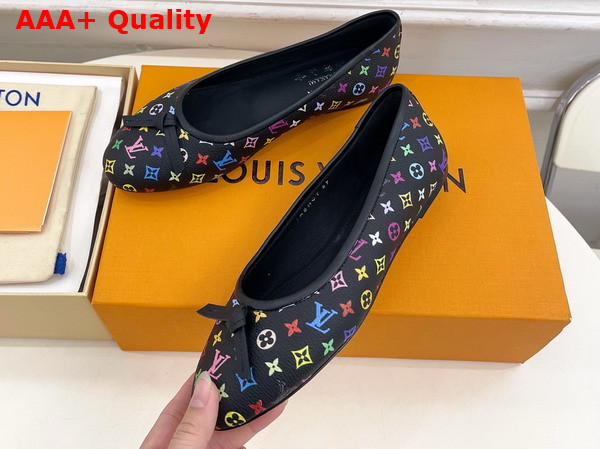 LV x TM Darling Ballerina in Black Monogram Multicolore Canvas 1AJLTD Replica