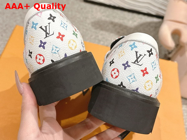 LV x TM District Flat Loafer in White Multicolored Monogram Coated Canvas Replica