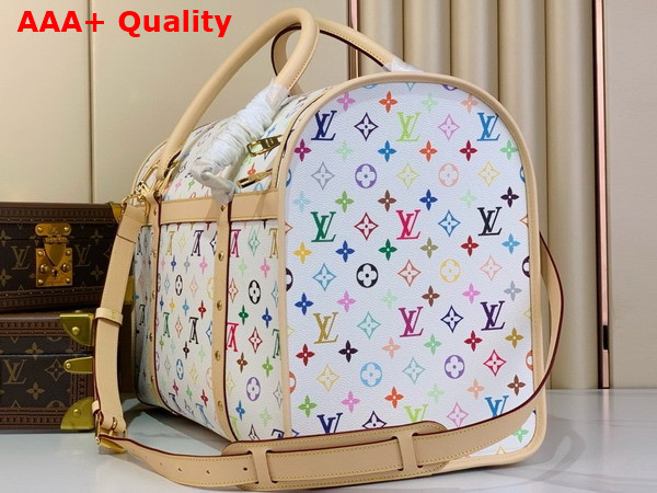 LV x TM Dog Bag in White Multicolored Monogram Coated Canvas M13741 Replica