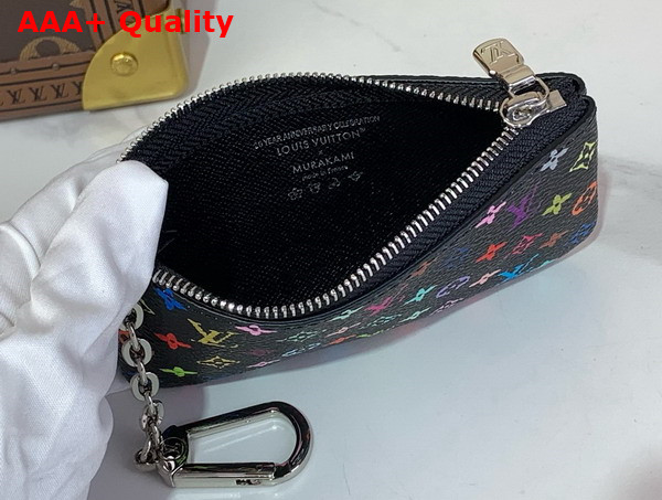 LV x TM Key Pouch in Black Multicolored Monogram Coated Canvas M13664 Replica