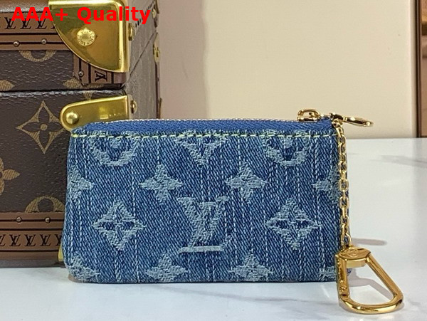 LV x TM Key Pouch in Monogram Cherry Denim M14938 Replica