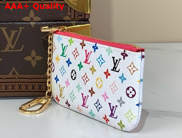 LV x TM Key Pouch in Multicolored Monogram Coated Canvas Replica