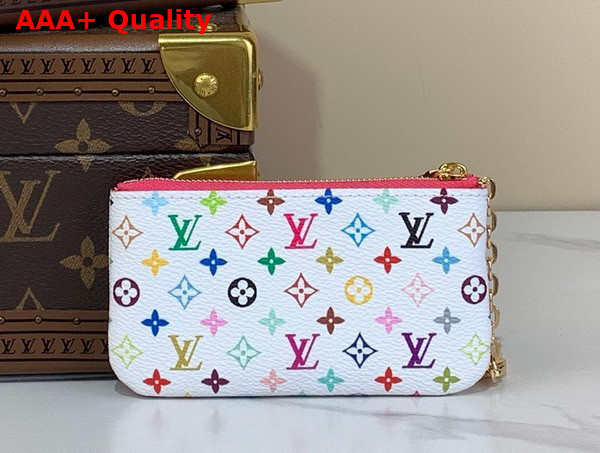 LV x TM Key Pouch in Multicolored Monogram Coated Canvas Replica