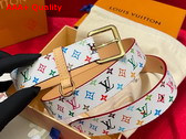 LV x TM LV D Ring 30mm Belt Blanc Monogram Multicolor Coated Canvas M8981W Replica