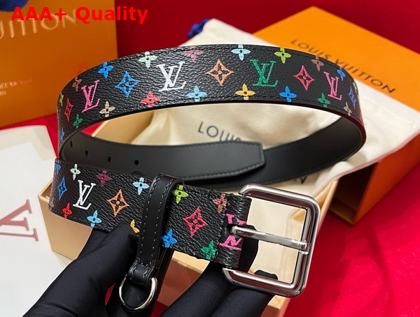 LV x TM LV D Ring 30mm Belt Noir Monogram Multicolor Coated Canvas M8982W Replica