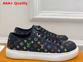 LV x TM LV Lagoon Sneaker in Black Monogram Multicolore Canvas Replica