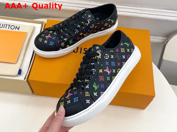 LV x TM LV Lagoon Sneaker in Black Monogram Multicolore Canvas Replica