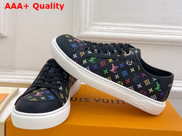 LV x TM LV Lagoon Sneaker in Black Monogram Multicolore Canvas Replica