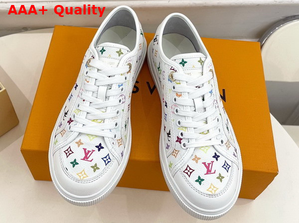 LV x TM LV Lagoon Sneaker in White Monogram Multicolore Canvas 1AJKBL Replica