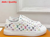 LV x TM LV Lagoon Sneaker in White Monogram Multicolore Canvas 1AJKBL Replica