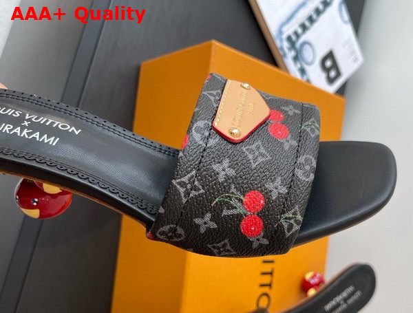 LV x TM Lily Mule in Monogram Eclipse Cherry Coated Canvas Replica