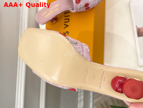 LV x TM Lily Mule in Pink Monogram Cherry Denim Replica