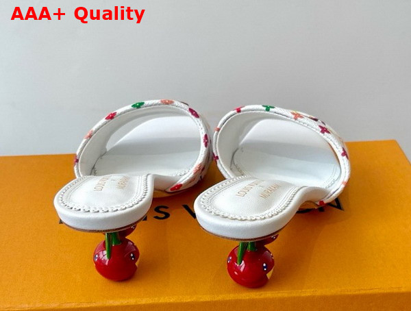 LV x TM Lily Mule in White Multicolored Monogram Coated Canvas Replica