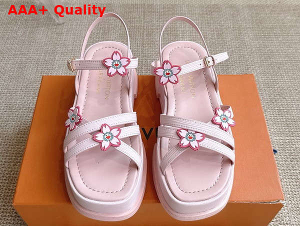 LV x TM Maya Platform Sandal in Light Pink Epi Grained Calf Leather 1AGWO2 Replica