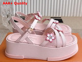 LV x TM Maya Platform Sandal in Light Pink Epi Grained Calf Leather 1AGWO2 Replica