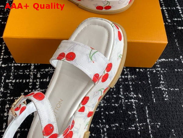 LV x TM Maya Platform Sandal in Monogram Cherry Coated Canvas 1AHNSL Replica