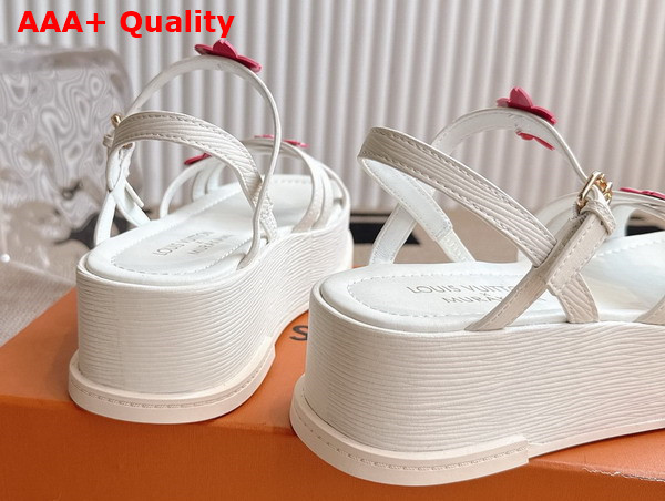 LV x TM Maya Platform Sandal in White Epi Grained Calf Leather Replica