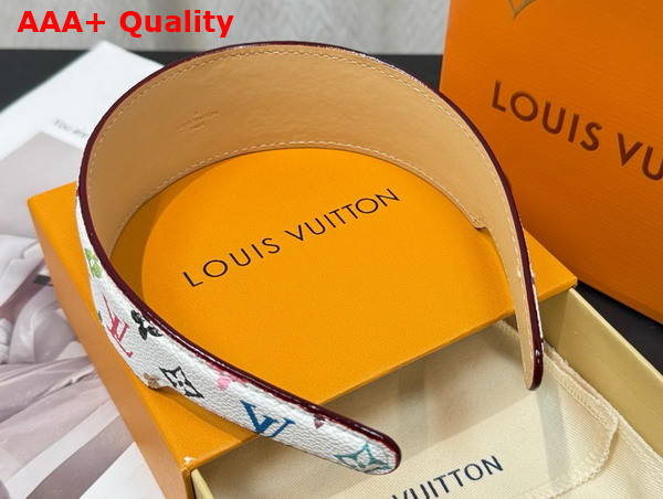 LV x TM Monogram Multicolor LV Outline Headband in Blanc M96120 Replica