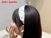 LV x TM Monogram Multicolor LV Outline Headband in Blanc M96120 Replica