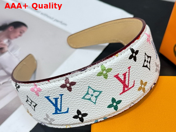 LV x TM Monogram Multicolor LV Outline Headband in Blanc M96120 Replica