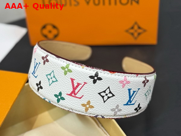 LV x TM Monogram Multicolor LV Outline Headband in Blanc M96120 Replica