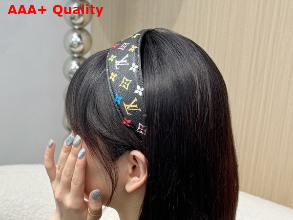 LV x TM Monogram Multicolor LV Outline Headband in Noir M96121 Replica