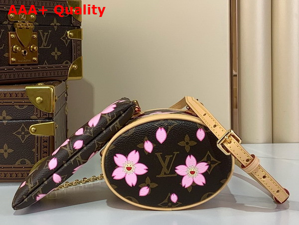 LV x TM Nano Bucket Bag in Sakura Brown Monogram Coated Canvas M13417 Replica