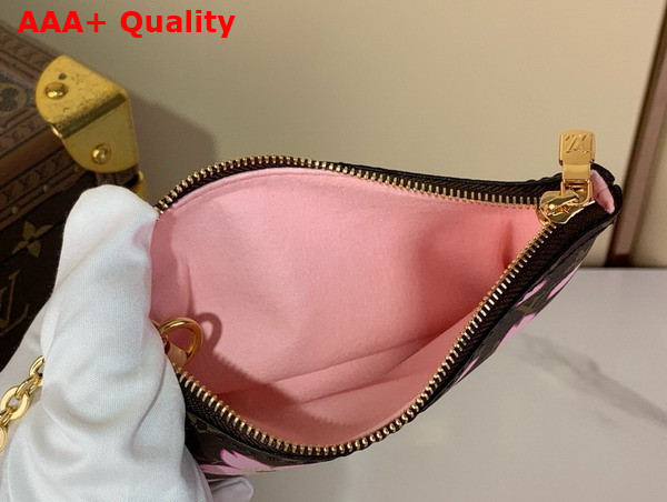 LV x TM Nano Bucket Bag in Sakura Brown Monogram Coated Canvas M13417 Replica