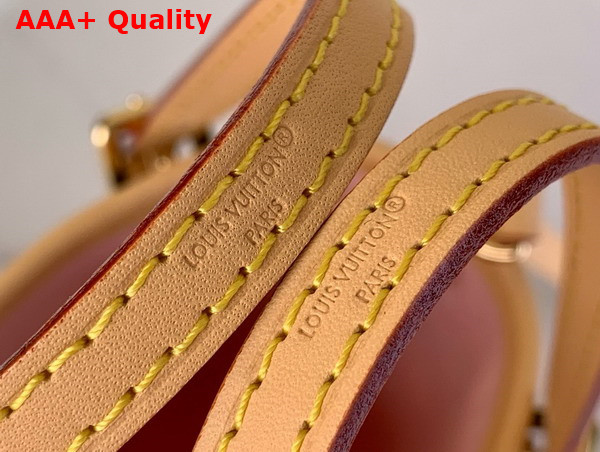 LV x TM Nano Bucket Bag in Sakura Brown Monogram Coated Canvas M13417 Replica
