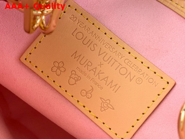 LV x TM Nano Bucket Bag in Sakura Brown Monogram Coated Canvas M13417 Replica