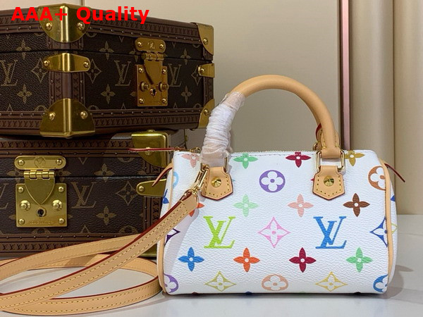 LV x TM Nano Speedy Multicolore Blanc M13391 Replica