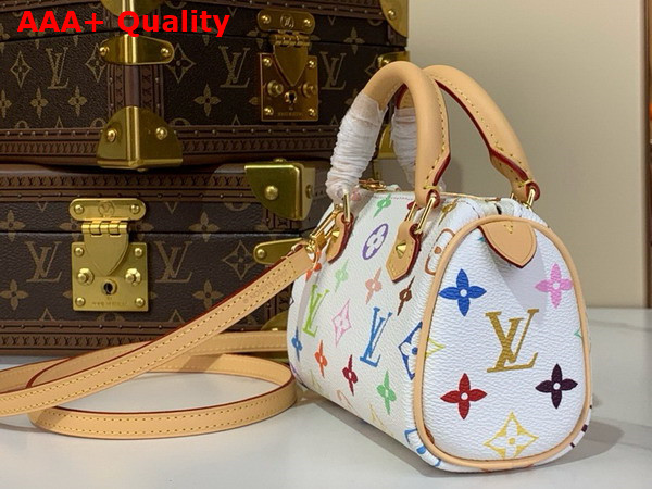 LV x TM Nano Speedy Multicolore Blanc M13391 Replica