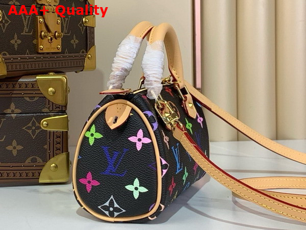 LV x TM Nano Speedy Multicolore Noir M13406 Replica