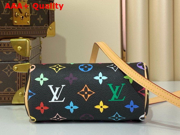 LV x TM Nano Speedy Multicolore Noir M13406 Replica