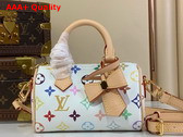 LV x TM Nano Speedy in Muticolore Blanc Monogram Coated Canvas M13391 Replica