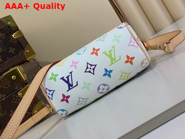 LV x TM Nano Speedy in Muticolore Blanc Monogram Coated Canvas M13391 Replica